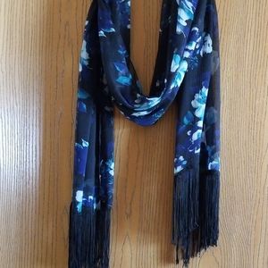Sheer floral scarf wrap